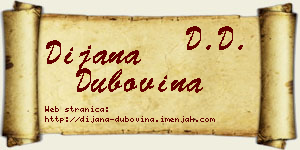 Dijana Dubovina vizit kartica